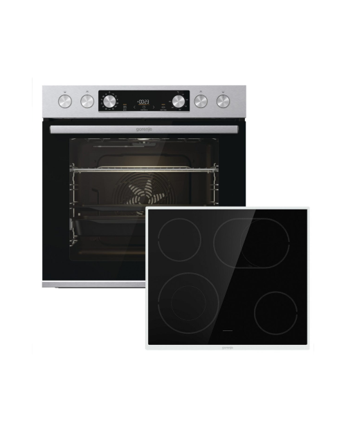 Set incorporabil Gorenje BCS6737E06X– Cuptor electric + Plită vitroceramică, inox premium, import Germania 🇩🇪