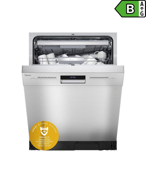 Midea 14 seturi, SU 7.35X14BS, Mașină de spălat vase Clasa B, inox, import Germania 🇩🇪