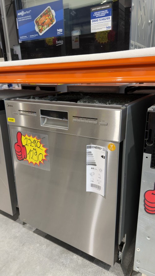 Midea 14 seturi, SU 7.35X14BS, Mașină de spălat vase Clasa B, inox, import Germania 🇩🇪