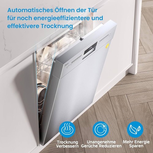 Midea 14 seturi, SU 7.35X14BS, Mașină de spălat vase Clasa B, inox, import Germania 🇩🇪