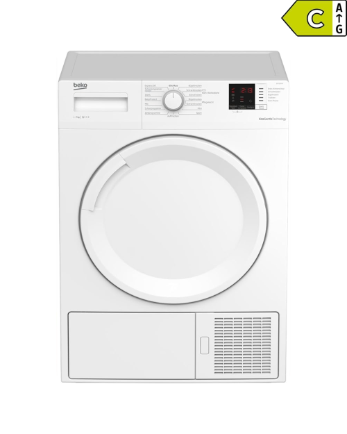 Beko 7 kg, DS7512PA, Uscător rufe pompă de căldură, Clasa C, EcoGentle, import Germania 🇩🇪
