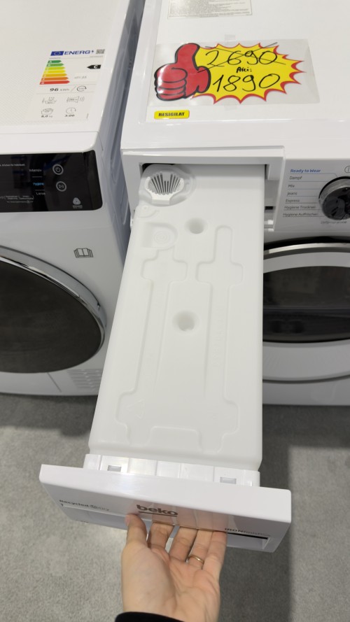 Beko 8 kg, B5T4824IF, Uscător rufe IronFinish cu abur, pompă de căldură, Clasa C, import Germania 🇩🇪