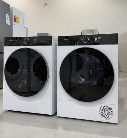 Set Hisense mașină de spălat + uscător – 10.5 kg + 10 kg, Clasa A, Auto Dosing, Heat Pump, import Germania 🇩🇪
