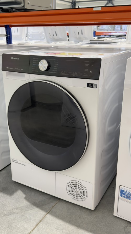 Hisense 10 kg, DH5S102BW, Uscător de rufe pompă de căldură, WiFi, Clasa C, import Germania 🇩🇪