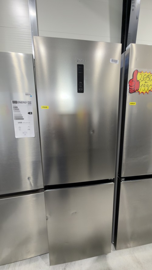 Midea 338L, MERB345MGC02 – Combină frigorifică No Frost, Clasa C, inox, import Germania 🇩🇪