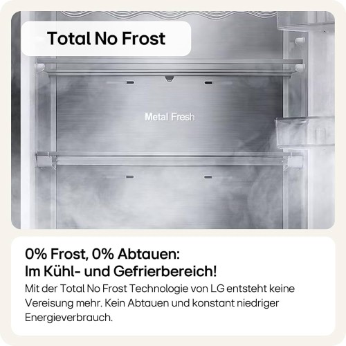 LG 387L, GBV7280AMB – Combină frigorifică Clasa A, Total No Frost, import Germania 🇩🇪