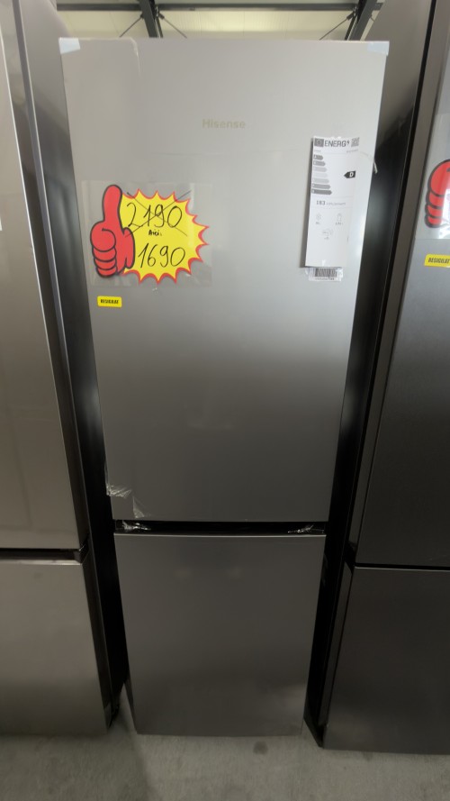 Hisense 256L, RB327N4ADD – Combină frigorifică Clasa D, Total No Frost, inox, import Germania 🇩🇪