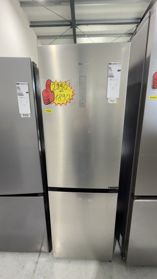 Hisense 304L, RB390N4BCC – Combină frigorifică Clasa C, Total No Frost, inox, import Germania 🇩🇪