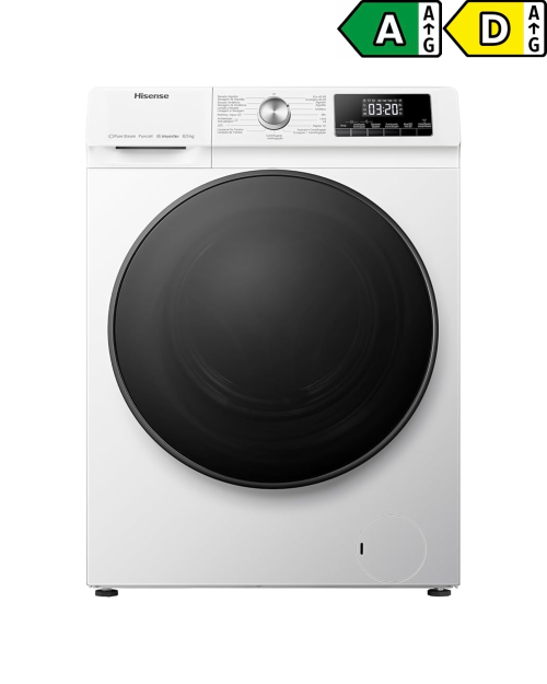Hisense 8/5 kg, WDQA8014EVJM – Mașină de spălat cu uscător Clasa A/D, motor inverter, aburi, import Polonia 🇵🇱