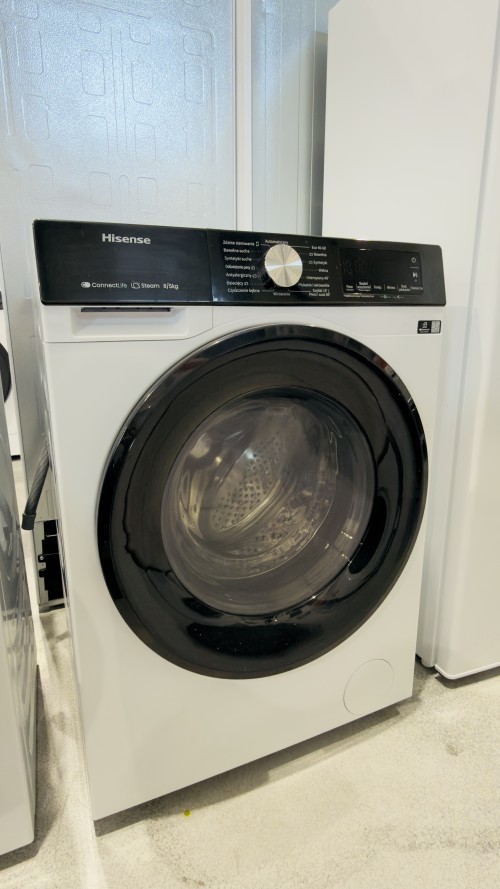 Hisense 8/5 KG WD3S8043BW3 – mașină de spălat cu uscător Clasa A/D, ConnectLife WiFi, Steam, import Polonia 🇵🇱