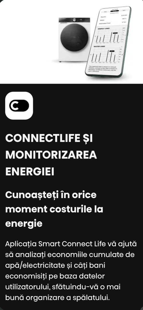 Hisense 10.5 kg, WF511045BWQ, Mașină de spălat rufe 1400 rpm, Clasa A, Auto Dosing, WiFi, import Germania 🇩🇪