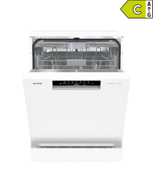 Gorenje 16 seturi GS643C90W – mașină de spălat vase independentă Clasa C, TotalDry, 3 sertare, import Germania 🇩🇪
