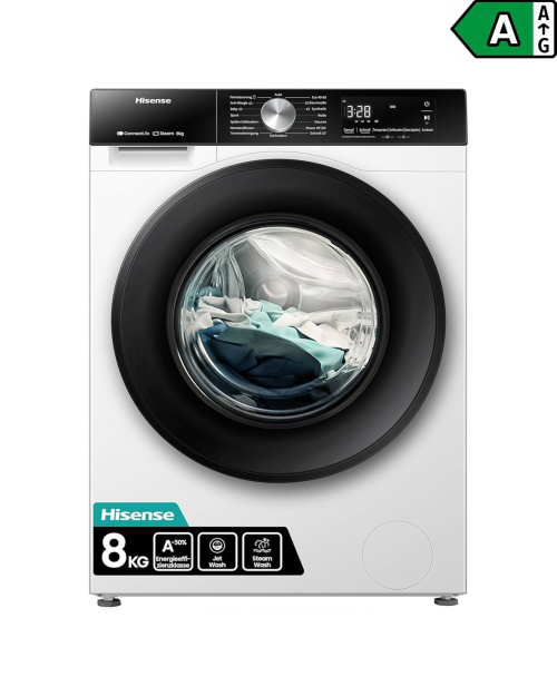 Hisense 8 kg, WF3S8045BW3, Mașină de spălat rufe Clasa A, AutoDosing, Steam Wash, import Polonia 🇵🇱