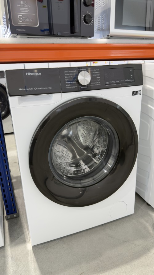 Hisense 8 kg, WF3S8045BW3, Mașină de spălat rufe Clasa A, AutoDosing, Steam Wash, import Polonia 🇵🇱