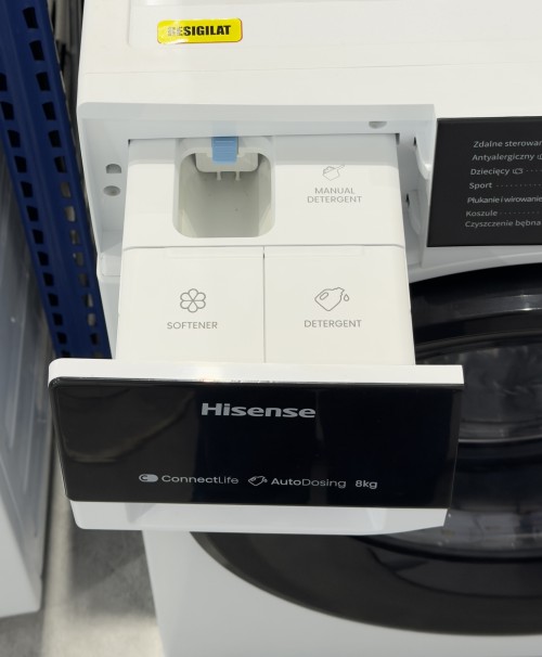 Hisense 8 kg, WF3S8045BW3, Mașină de spălat rufe Clasa A, AutoDosing, Steam Wash, import Polonia 🇵🇱