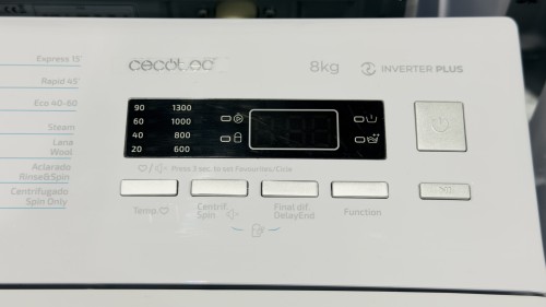 Cecotec 8 kg, 02166, Mașină de spălat verticală Clasa A, Inverter Plus, import Germania 🇩🇪