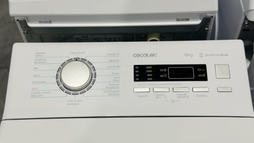 Cecotec 8 kg, 02166, Mașină de spălat verticală Clasa A, Inverter Plus, import Germania 🇩🇪