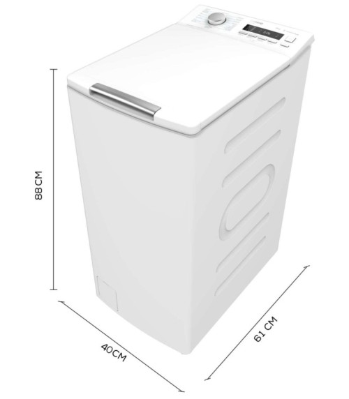 Cecotec 8 kg, 02166, Mașină de spălat verticală Clasa A, Inverter Plus, import Germania 🇩🇪