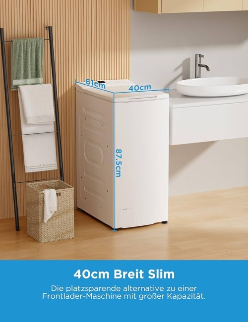 Midea 8 kg, MF10ET80B, Mașină de spălat verticală Clasa A, HealthGuard, import Germania 🇩🇪