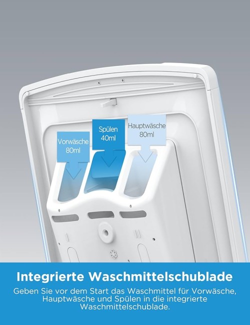 Midea 8 kg, MF10ET80B, Mașină de spălat verticală Clasa A, HealthGuard, import Germania 🇩🇪