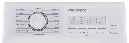 Hanseatic  5 kg, HTW510C, 1000 RPM, Mașină de spălat verticală Clasa C, import Germania 🇩🇪