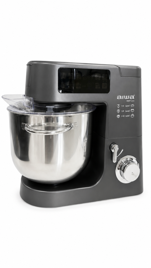 AIWA A03PM-RD, Robot de bucătărie 2100W, Bol de 10L, Touch Screen, cântar digital, funcție dospire