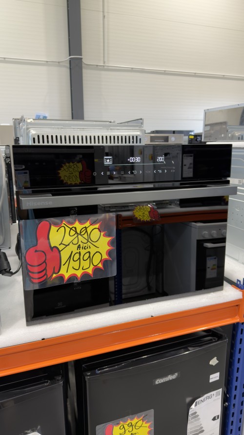 Hisense 50L, BIM45342ADBG, Cuptor compact incorporabil cu Microunde Combo, Air Fry, 600W, Touch Control, import Germania 🇩🇪