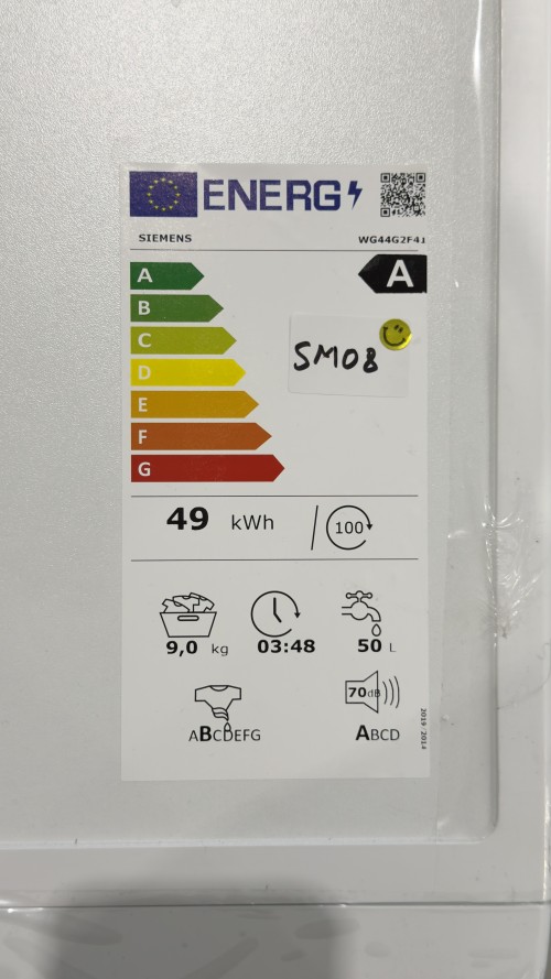 Siemens 9 kg, WG44G2F41 – Mașină de spălat rufe iQ500, Clasa A, i-Dos, 1400 rpm, import Germania 🇩🇪