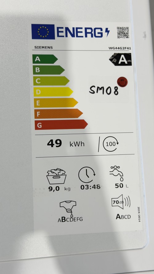 Siemens 9 kg, WG44G2F41, Mașină de spălat rufe i-DOS, Clasa A, import Germania 🇩🇪