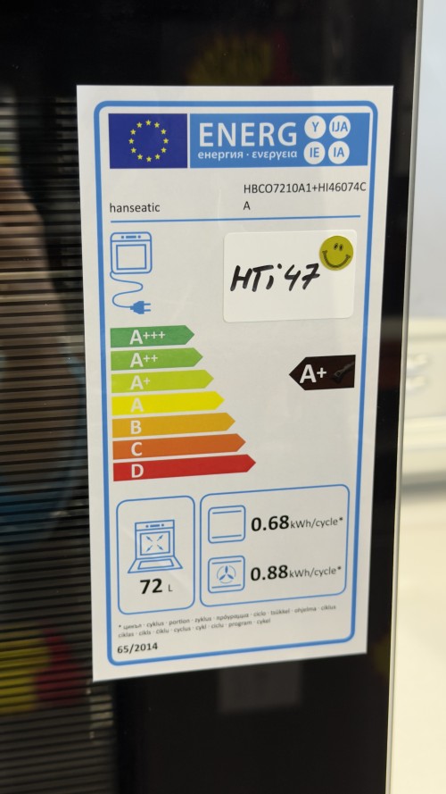 Hanseatic HBCO7210A1 + HI46074CA – 72L, A+, Set incorporabil plitavitroceramică + cuptor electric , touch control, import Germania 🇩🇪