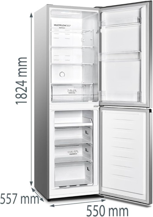 Gorenje NRK418DCS4, Combină frigorifică No Frost, 256 L, Clasa D, import Germania 🇩🇪
