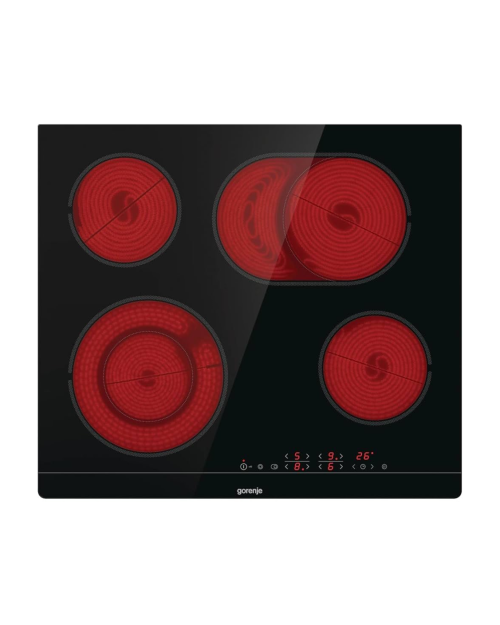 Gorenje 4 zone, ECT643BSGOT, Plită vitroceramică HiLight, 7 kW, Touch Control, import Germania 🇩🇪