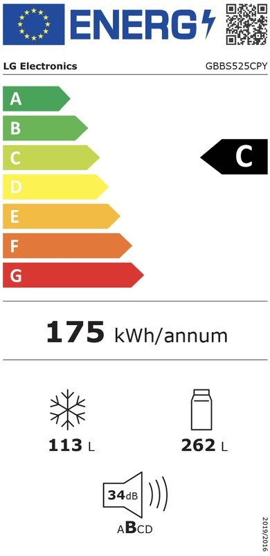 LG 375L, GBBS525CPY – Metal Fresh, AI Inverter, consum redus și spațiu XXL, import Germania 🇩🇪