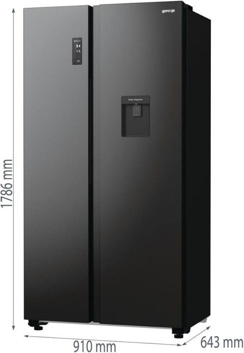 Gorenje 547L, NRR9185EABXLWD, Combină frigorifică Side by Side No Frost, Dispenser apă, import Germania 🇩🇪