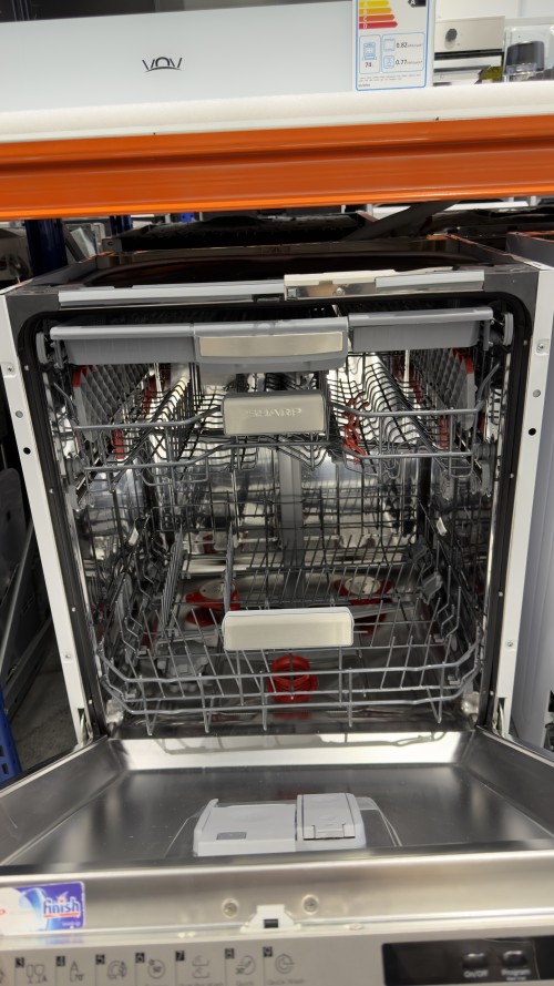 Sharp 14 seturi, QW-NI25GI44BS-DE, Mașină de spălat vase încorporabilă Clasa B, import Germania 🇩🇪