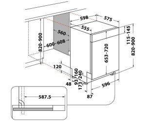 Bauknecht 14 seturi, OBBC Ecosilent 8650, Mașină de spălat vase încorporabilă Clasa B, import Germania 🇩🇪