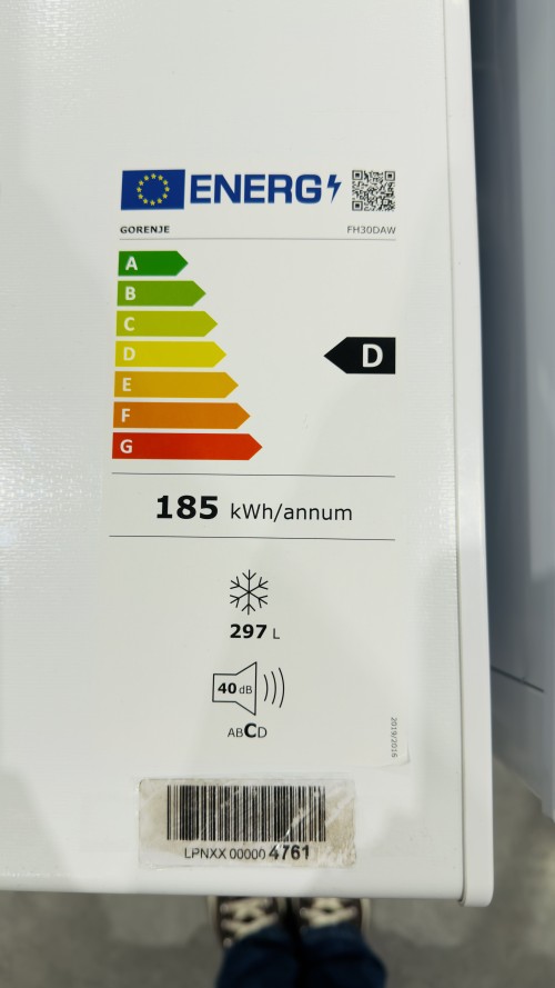 Gorenje 297L, FH30DAW, Ladă frigorifică Clasa D, FastFreeze, import Germania 🇩🇪