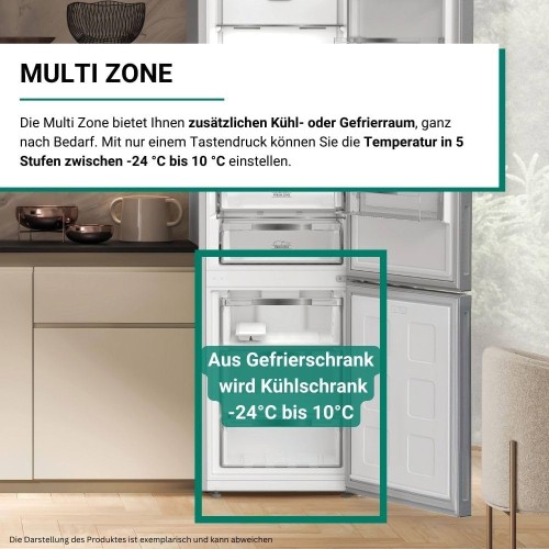 Bauknecht 355 L, KGDNF 203 A, Combină frigorifică Multi Zone, clasa A, import Germania 🇩🇪