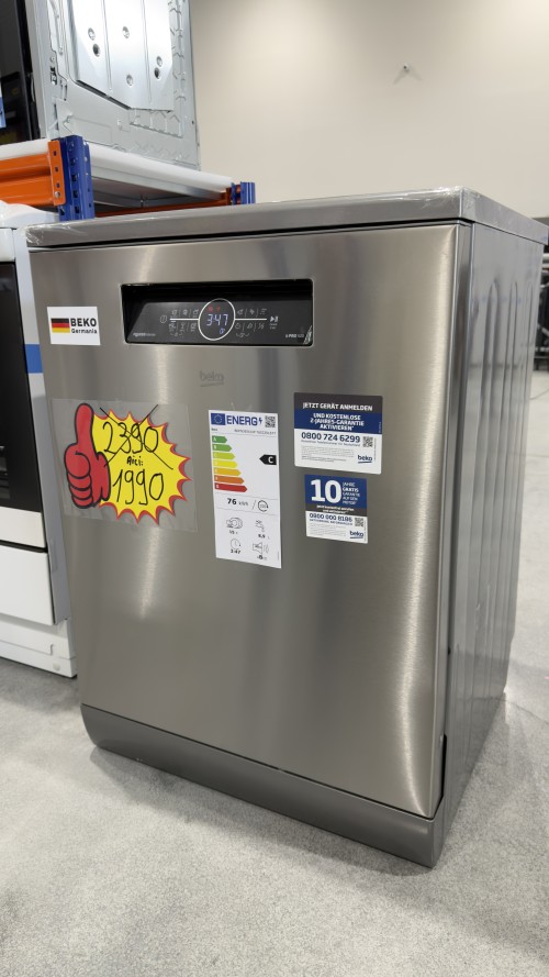 Beko 15 seturi, BDFN36541XP, Mașină de spălat vase independentă import clasa C Germania 🇩🇪