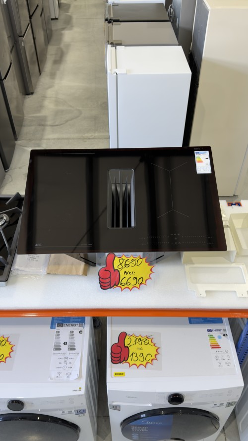 AEG 80cm, NCH84B03CB (949 598 327) – Plită cu inducție și hotă integrată 83 cm, Clasa A+, 650 m³/h, import Germania 🇩🇪