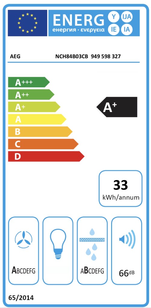 AEG 80cm, NCH84B03CB (949 598 327) – Plită cu inducție și hotă integrată 83 cm, Clasa A+, 650 m³/h, import Germania 🇩🇪