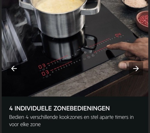 AEG 80cm, NCH84B03CB (949 598 327) – Plită cu inducție și hotă integrată 83 cm, Clasa A+, 650 m³/h, import Germania 🇩🇪