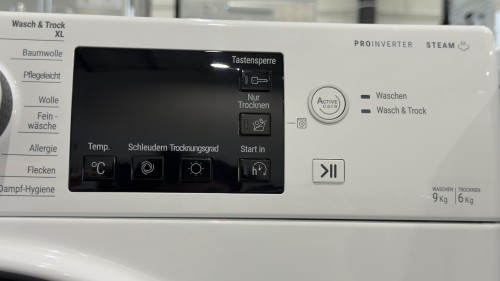 Bauknecht 9 kg / 6 kg WT Super Eco 96S 41 N – Mașină de spălat cu uscător, Clasa A/D, Steam, ProInverter, import Germania 🇩🇪
