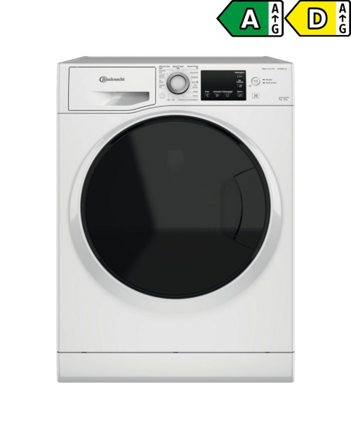Bauknecht 9 kg / 6 kg WT Super Eco 96S 41 N – Mașină de spălat cu uscător, Clasa A/D, Steam, ProInverter, import Germania 🇩🇪