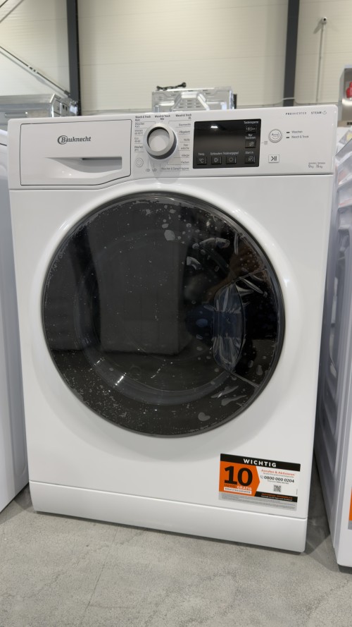 Bauknecht 9 kg / 6 kg WT Super Eco 96S 41 N – Mașină de spălat cu uscător, Clasa A/D, Steam, ProInverter, import Germania 🇩🇪