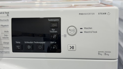 Bauknecht 9 kg / 6 kg WT Super Eco 96S 41 N – Mașină de spălat cu uscător, Clasa A/D, Steam, ProInverter, import Germania 🇩🇪