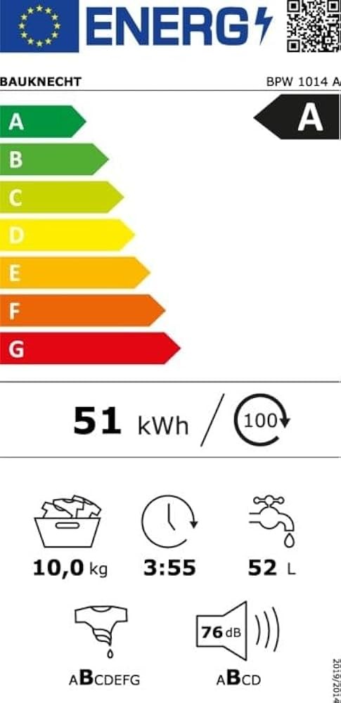 Bauknecht 10 KG, BPW 1014 A – Mașină de spălat rufe Clasa A, 1400 rpm, Inverter Motor, import Germania 🇩🇪