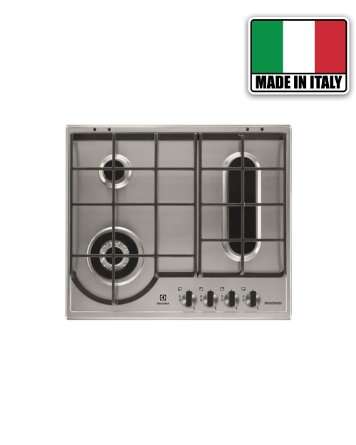Electrolux 60cm, EGH63498OX – Plită pe gaz Bridge Burner, 8,7 kW, grătare fontă, import Germania 🇩🇪