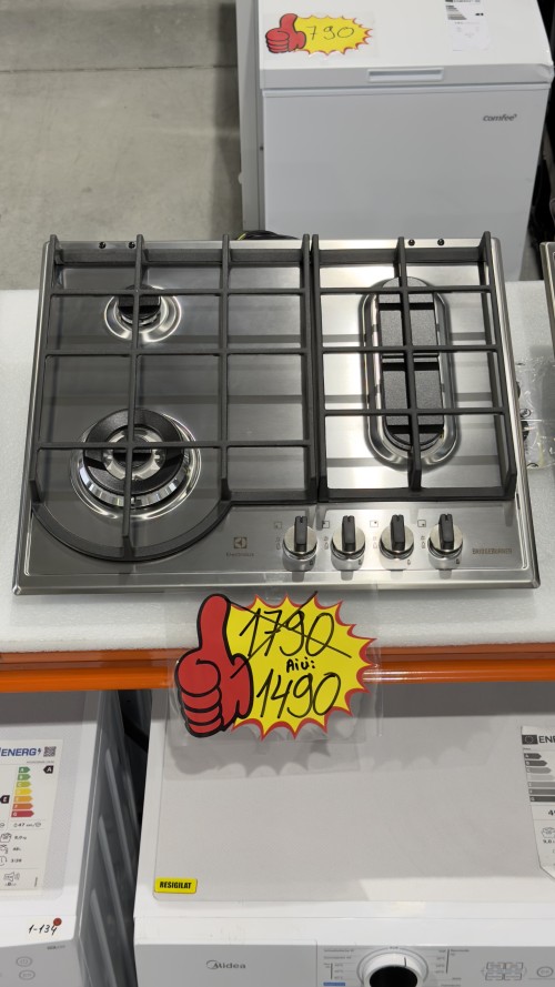 Electrolux 60cm, EGH63498OX – Plită pe gaz Bridge Burner, 8,7 kW, grătare fontă, import Germania 🇩🇪