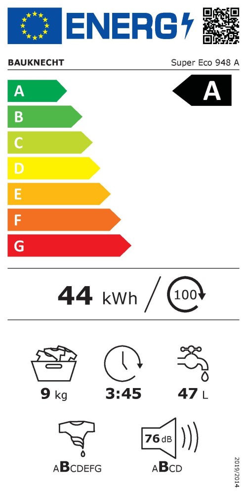 Bauknecht 9 kg, Super Eco 948 A – Mașină de spălat rufe Clasa A, Inverter Motor, import Germania 🇩🇪